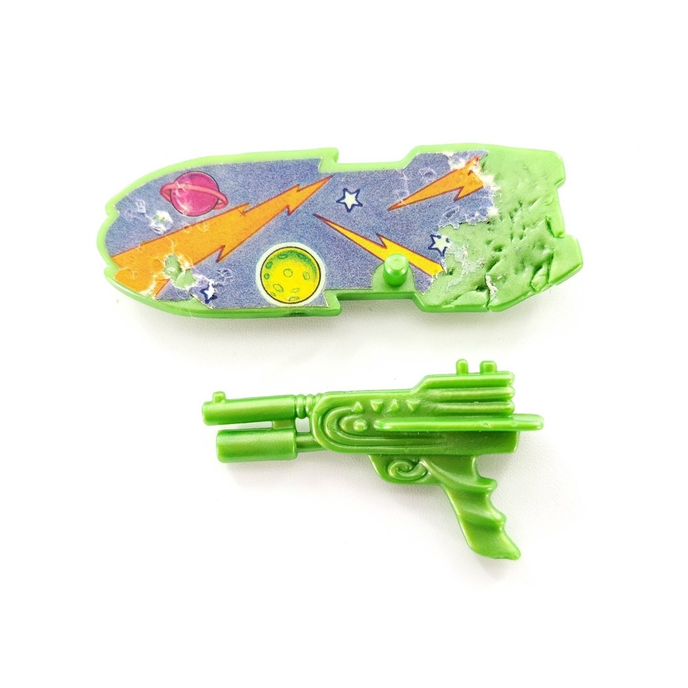1992 Ninja Turtles TMNT Toon Dask Retroboard & Plasmic Pistol Accessory Parts